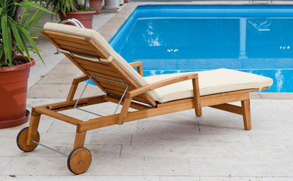 Loungeliege MILANO aus Robinienholz (Akazie)