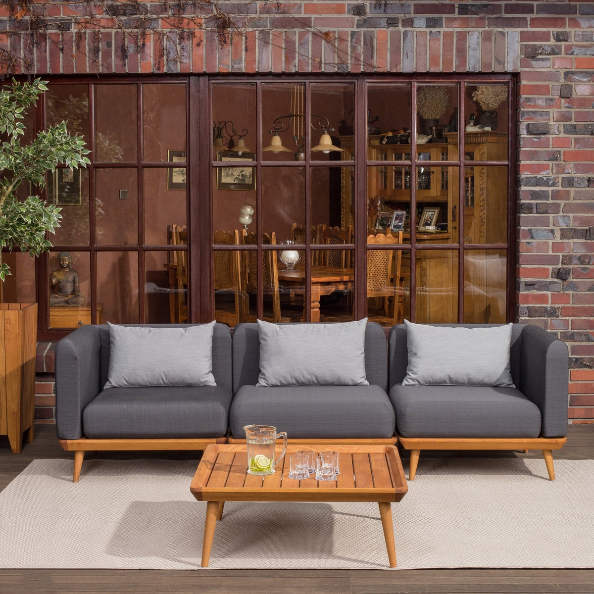 Loungetisch NOURD aus Robinienholz (Akazie)