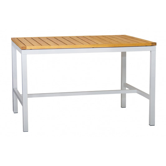 Tisch GIANT LOW 150 x 90 cm aus Aluminium mit Robinienholz (Akazie)