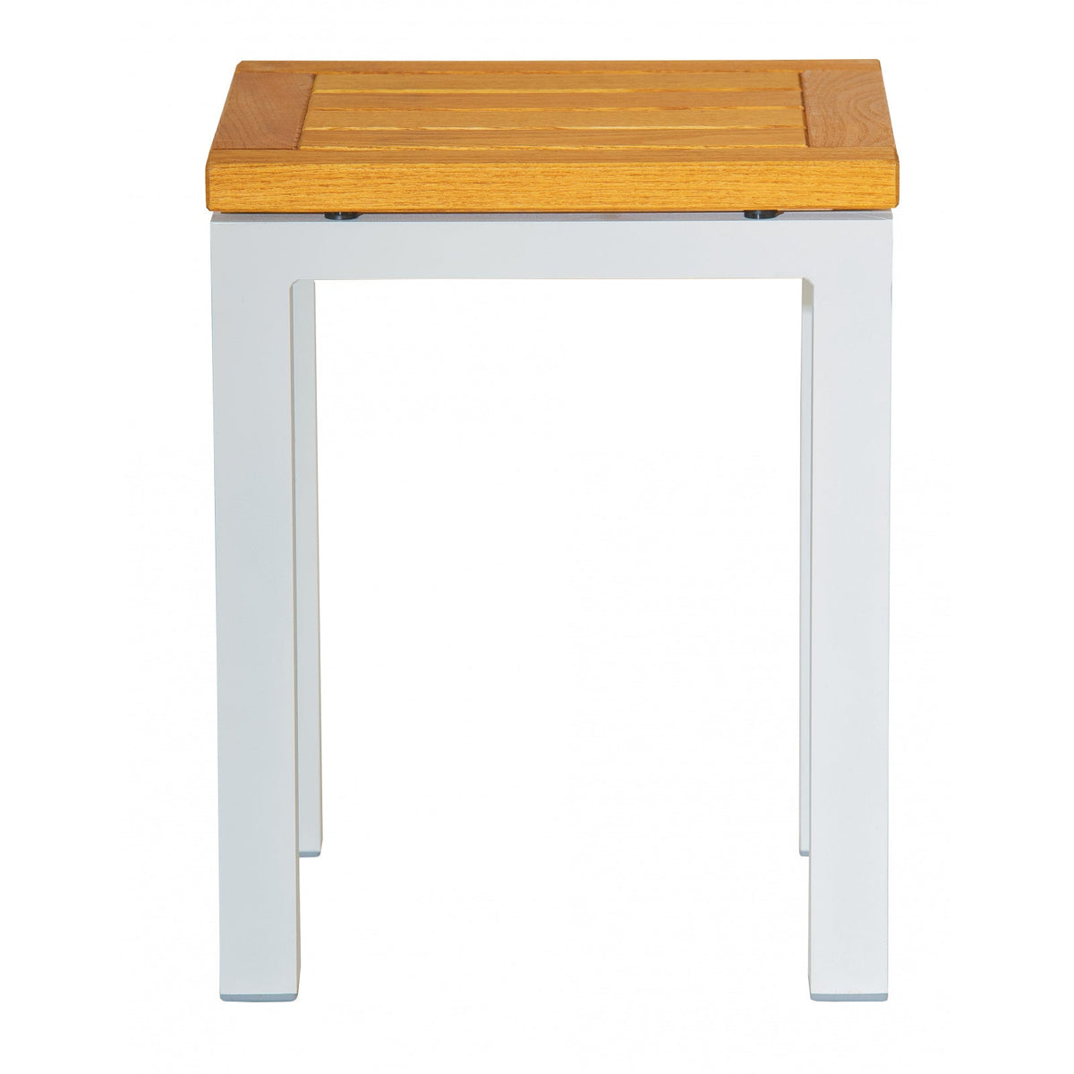 Hocker GIANT LOW aus Aluminium mit Robinienholz (Akazie)