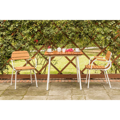 Gartentisch SLINUS aus Metall mit Robinienholz
