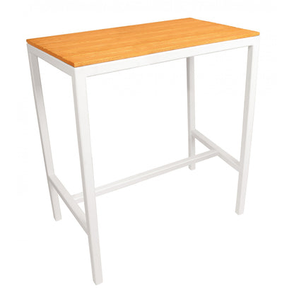 Tisch GIANT HIGH 120 x 60 cm aus Aluminium mit Robinienholz (Akazie)
